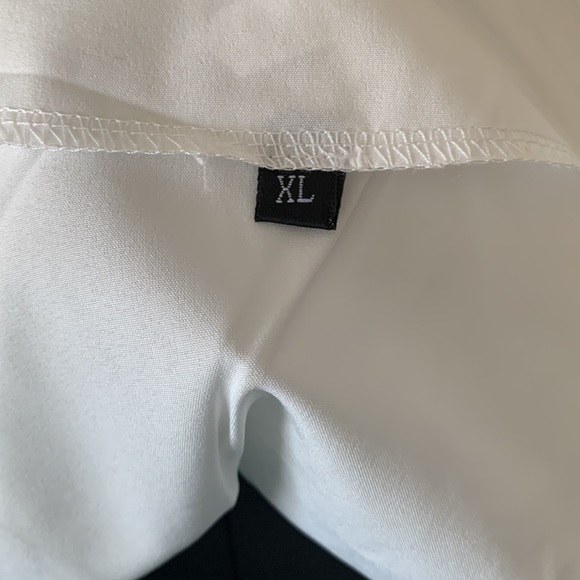 Retro Pin Up Polka Dot Dress White Navy Blue - Picture 8 of 10